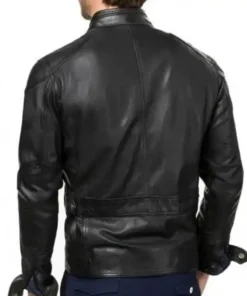 Buy Men Black Biker Bluster Leather Jacket For Sale