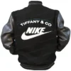 Buy Mens and Womens Black Tiffany and Co X Nike Varsity Bomber Jacket For Sale
