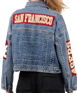 Buy NFL G34Her By Carl Banks Game Ball San Francisco 49ers Blue Denim Jacket For Unisex