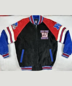 Buy NFL Myrna Howe Team New York Giants Suede Leather Jacket For Men And Women