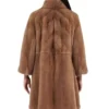 Buy Nina Stylish Mink Fur Brown Coat For Men And Women