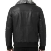 Bradford Shearling Bomber Leather Black Jacket