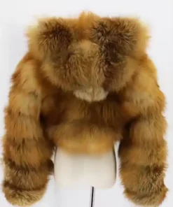 Buy Now Helena Zipper Hooded Mink Crop Fur Jacket For Sale
