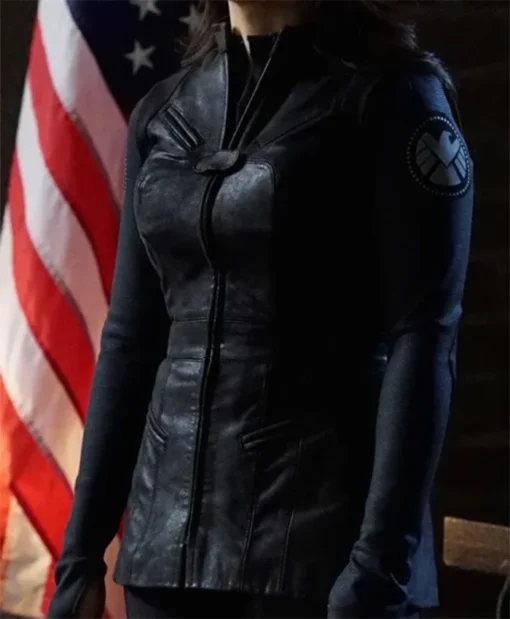 Buy Now Ming‑Na Wen TV Series Agents of Shield Melinda May Blue Leather Vest For Unisex