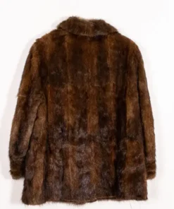 Buy Now Shaggy Mink Fur Vintage Brown Coat For Men And Women