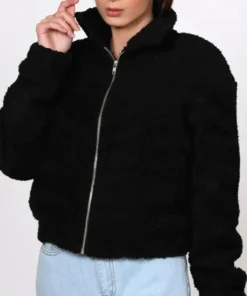 Buy Now Teddy Faux Fur Black Jacket For Men And Women