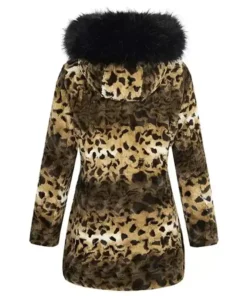 Buy Now Trisha Leopard Print Mink Fur Hooded Jacket For Sale