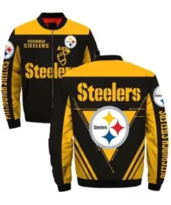 Buy Olin Rau NFL Pittsburgh Steelers Vintage Bomber Jacket