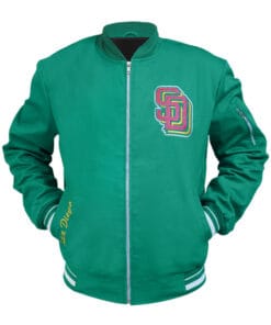 Buy San Diego Padres Neon Green Bomber Jacket