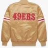 Buy San Francisco 49ers Gold Letterman Varsity Jacket For Men And Women