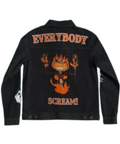 Buy The Nightmare Before Christmas Glow In The Dark Black Denim Trucker Jacket For Unisex