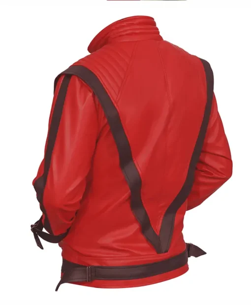 Buy Thriller Michael Jackson King Of Pop Red Leather Jacket