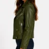 Cactus Green Leather Jacket