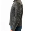 Cafe Racer Distressed Black Hooligan Leather Jacket
