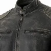 Cafe Racer Distressed Hooligan Leather Black Jacket