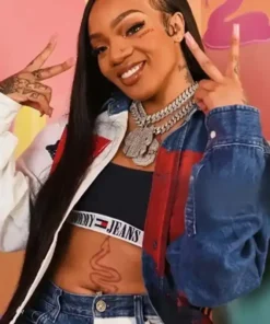 California 2023 April 16 GloRilla Coachella Valley Music Festival Denim Jacket