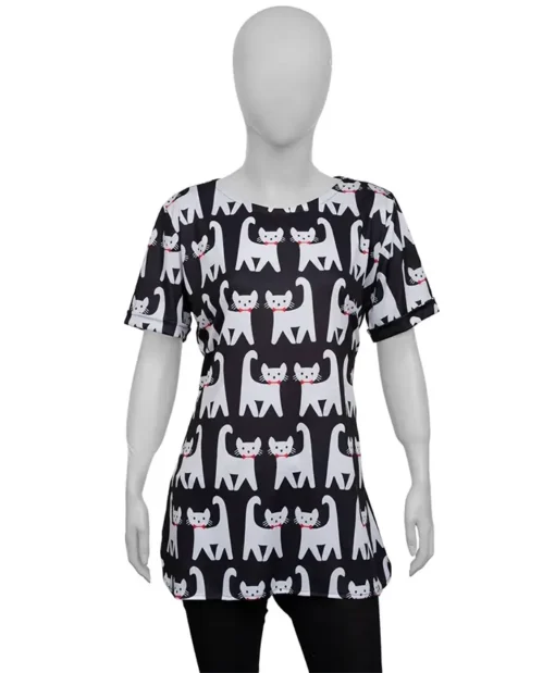 Call Me Kat S03 Mayim Bialik Cat Print Fleece Top
