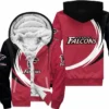 Calvin Atlanta Falcons Printed Hooded Jacket With Faux Fur