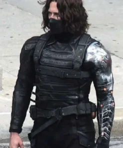 Captain America The Winter Soldier Bucky Barnes Leather Jacket