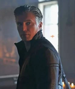 Captain Christopher Pike TV Series Star Trek Discovery Anson Mount Black Leather Jacket