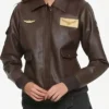Captain Marvel Carol Danvers Flight Bomber Brown Jacket