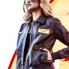 Captain Marvel Carol Danvers Flight Bomber Brown Jacket For Sale