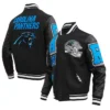 Carolina Panthers Leather Jacket Leather Sleeves