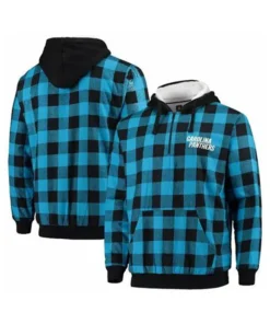 Carolina Panthers Sherpa Flannel Pullover Jacket