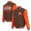 Caspian Cleveland Browns Full-Snap Varsity Jacket
