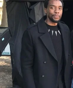 Chadwick Boseman Avengers Infinity War Film Black Panther T’Challa Wool Trench Coat