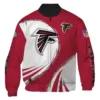 Charlie Atlanta Falcons NFL Red and White Bomber Jacket