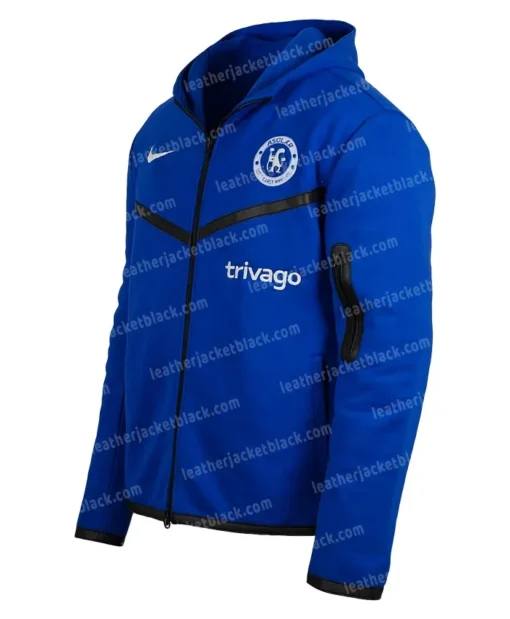 Chelsea Tech Blue Zip-Up Hoodie