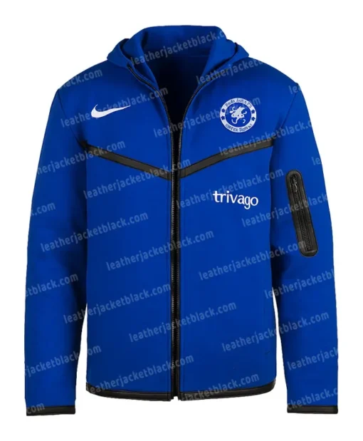 Chelsea Tech Hoodie Blue Zip-Up