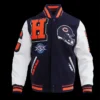 Chicago Bears Varsity Jacket Black Background