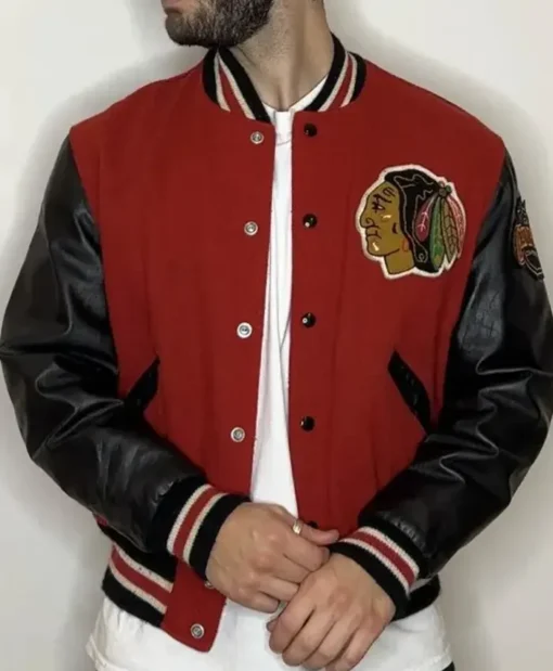 Chicago Blackhawks Campbell Letterman Varsity Jacket