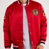 Chicago Blackhawks Throwback Red Varsity Jacket