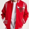 Chicago Bulls 6X Champs NBA Red Bomber Jacket