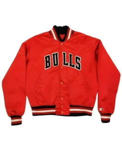 Chicago Bulls 80s Red Varsity Jacket