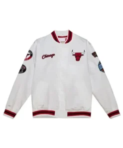 Chicago Bulls NBA City Collection White Varsity Jacket