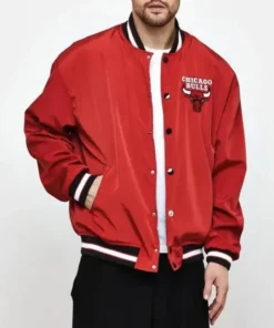 Chicago Bulls NBA Red Varsity Jacket