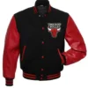Chicago Bulls Red & Black Letterman Varsity Jacket