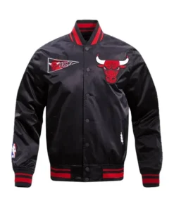 Chicago Bulls Retro Classic Black Jacket Black