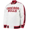 Chicago Bulls The D-Line White Varsity Jacket