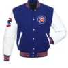 Chicago Cubs Blue And White Letterman Varsity Jacket
