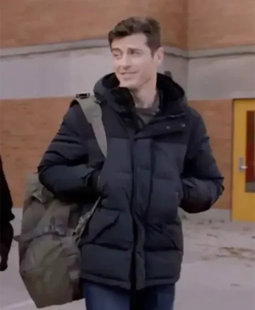 Chicago Fire S12 Jake Lockett Black Puffer Jacket