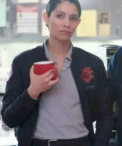 Chicago Fire S12 Stella Kidd Blue Bomber Jacket