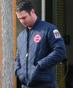 Chicago Fire Squad 3 Kelly Severide Blue Bomber Jacket