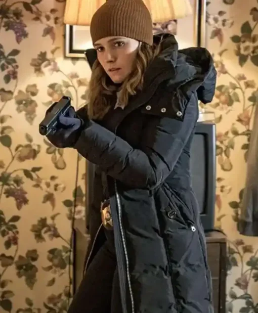 Chicago P.D. Erin Lindsay Black Hooded Coat