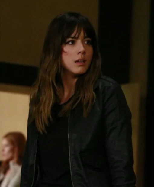 Chloe Bennet TV Series Agents of Shield S02 Ep18 Daisy Johnson Skye Black Bomber Leather Jacket