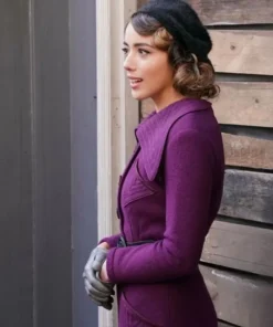 Chloe Bennet TV Series Agents of Shield S07 Daisy Johnson Quake Long Purple Trench Coat